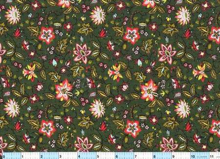 Starburst Flowers Deep Green